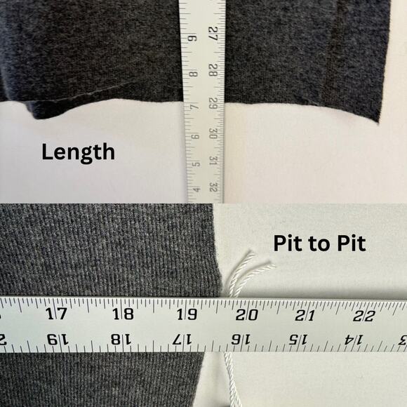 Nwt Worthington Gray Sleeveless Knit Oversized Slit V Neck Sweater Top Sz Small - Picture 10 of 11